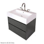 Lacava - Wall-mount under-counter vanity with two drawers and plumbing notch in back. - Ash Gray
