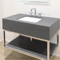 Lacava - Countertop for frame QDO-FC-36, 36''W x 21''D x 8.5''H. SOLID SURFACE LAVA SPECIFY No. OF FAUCET HOLE DRILLINGS - Lava Solid Surface