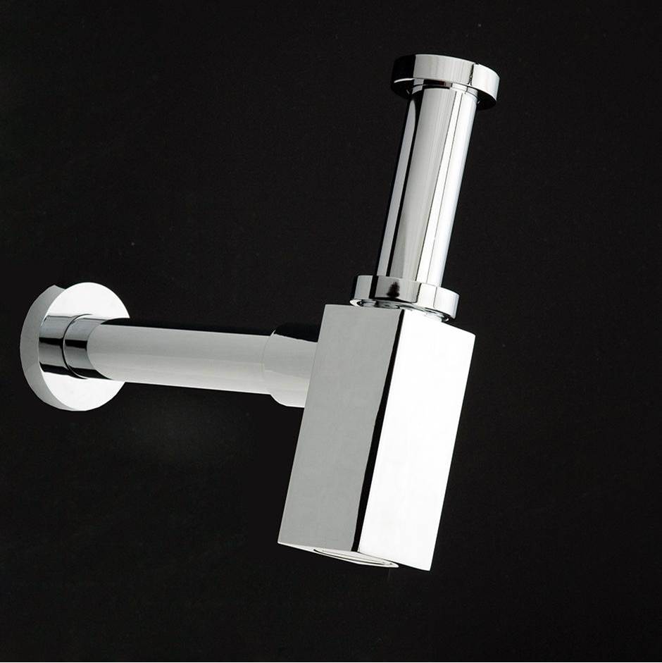 Lacava - Design square bottle trap MAX H: 14'' - Brushed Nickel