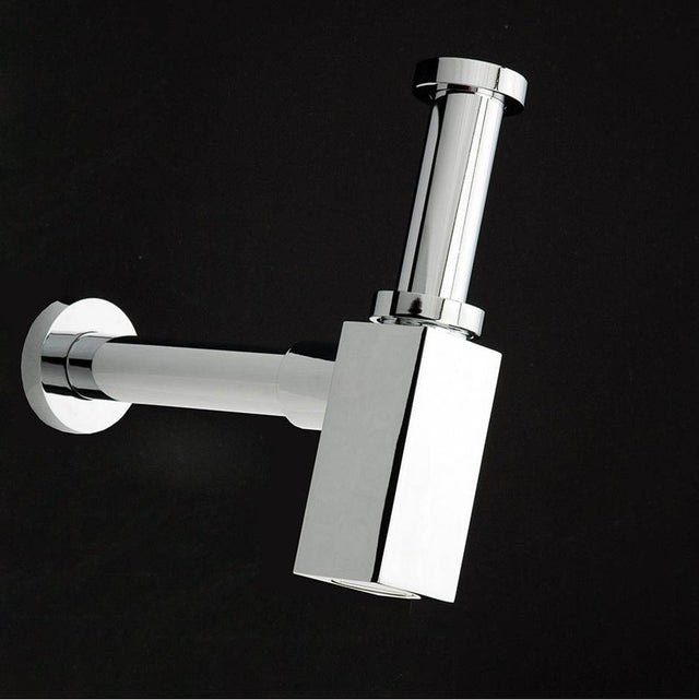 Lacava - Design square bottle trap MAX H: 14'' - Brushed Nickel