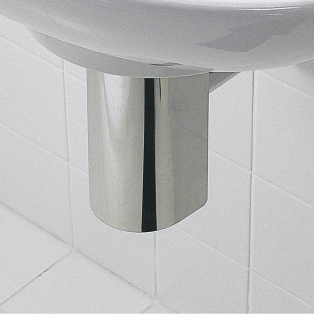 Lacava - Clip-on decorative trap cover made of stainless steel. W: 4 5/8'' D: 4 3/4'' H: 11 3/4'' - Matte Black