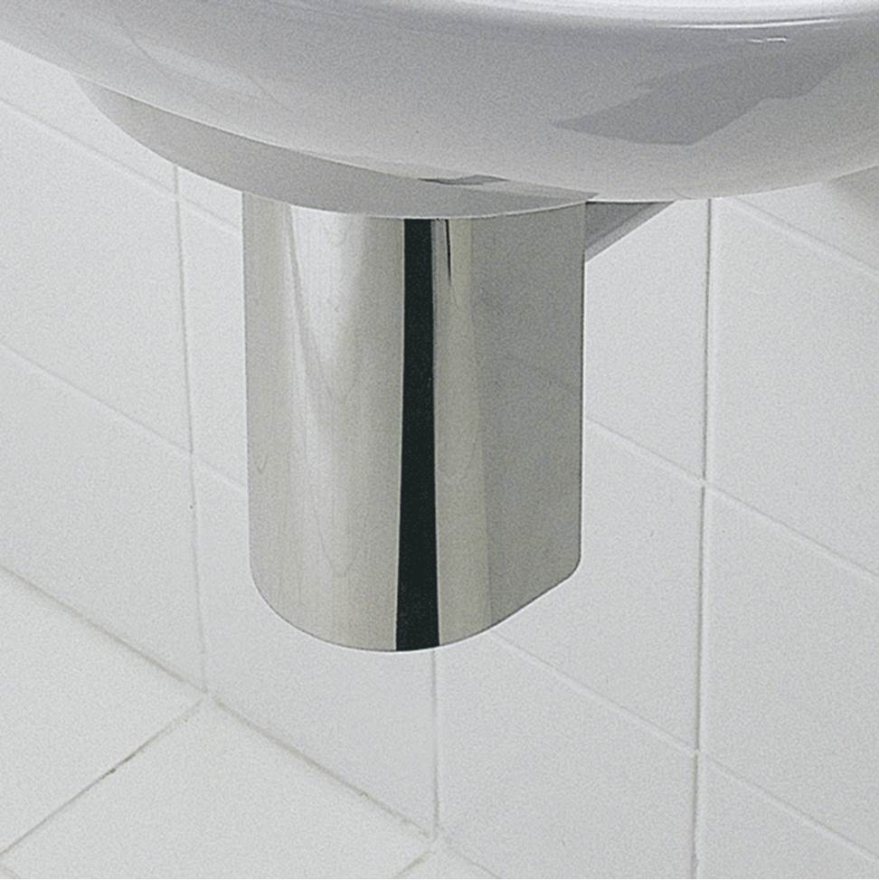 Lacava - Clip-on decorative trap cover made of stainless steel. W: 4 5/8'' D: 4 3/4'' H: 11 3/4'' - Brushed Gold