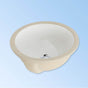 Lacava - Under-counter porcelain sink with an overflow. DIAM: 13-1/2'', H: 7-1/4'' - White