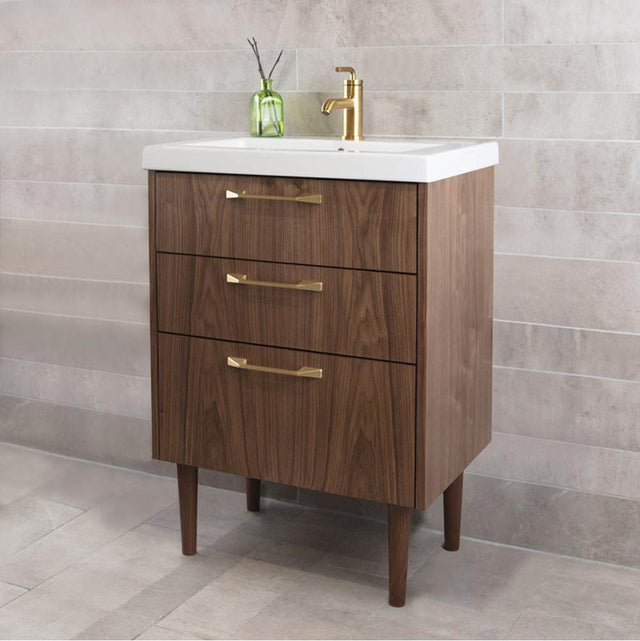 Lacava - Floor standing vanity with three drawers. - Matte Black