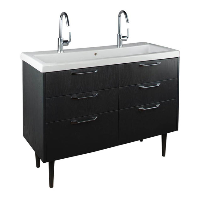 Lacava - Floor standing vanity with six drawers. - White With Fine Texture