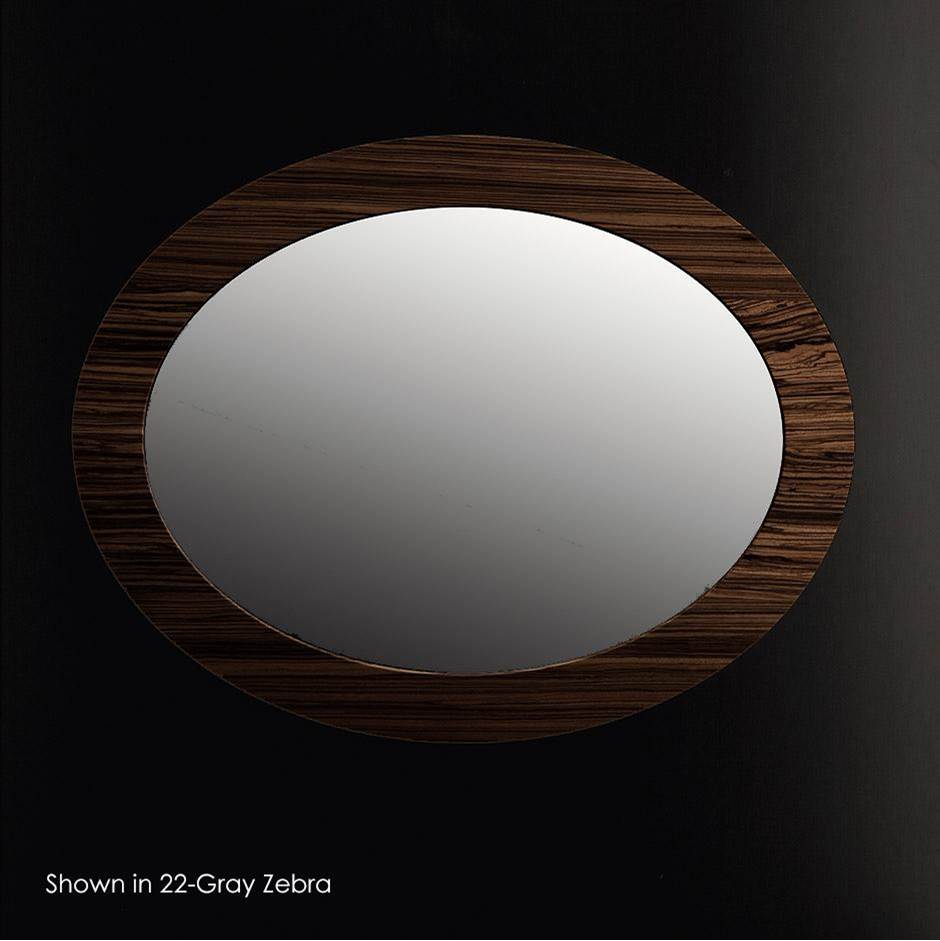 Lacava - Wall-mounted mirror in wood frame, W: 27 3/4'' D: 1'' H: 35 1/2 - Gloss Ardesia