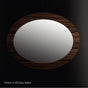 Lacava - Wall-mounted mirror in wood frame, W: 27 3/4'' D: 1'' H: 35 1/2 - Gloss Ardesia