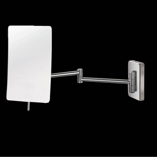 Lacava - Rectangual wall-mounted 3x magnifying mirror with dual arm, W: 5 1/4'' D: 14'' H: 8 1/2'' - Polished Chrome