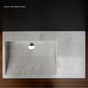 Lacava - Vessel or vanity top Bathroom Sink made of natural stone, no overflow. Unfinished back.32''W, 18''D, 3''H, one faucet hole - Bianco