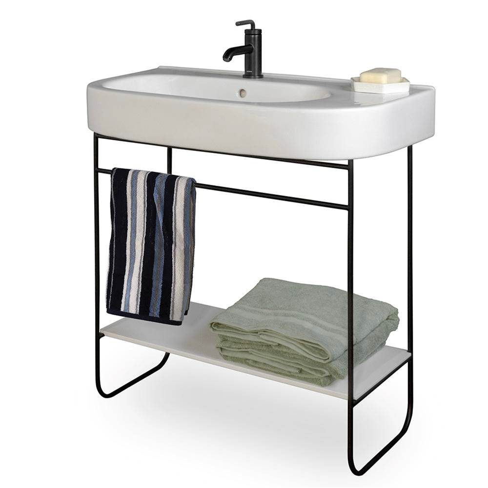 Lacava - SUAVE - Shelf for SUA-CV-32 console - Solid Surface Obsidian - Solid Surface Obsidian