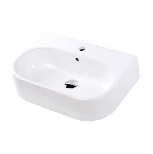 Lacava - Wall mounted Bathroom Sink available with 01 - one faucet hole, 02 - two faucet holes, 03 - three faucet holes in 8'' spread. 24''w, 16''d, 6''h - White
