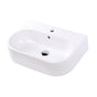 Lacava - Wall mounted Bathroom Sink available with 01 - one faucet hole, 02 - two faucet holes, 03 - three faucet holes in 8'' spread. 24''w, 16''d, 6''h - White