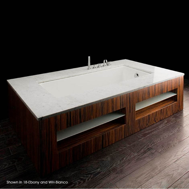 Lacava - Under-counter or self-rimming soaking bathtub made of lucite acrylic, with an overflow, unfinished exterior,net weight 88lbs. - White