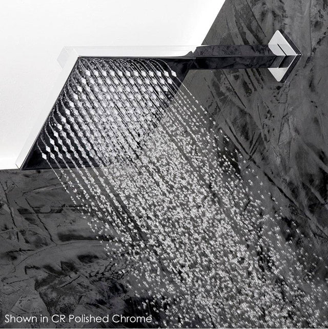 Lacava - Wall-mount or ceiling-mount tilting square rain shower head, 100 rubber nozzles. Arm and flange sold separately.W: 8'' D: 8''H: 2 1/4'' - Matte Black