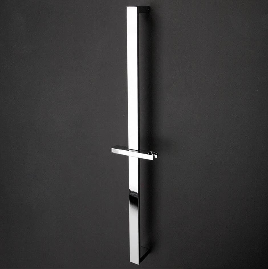 Lacava - Wall-mount rectangular rail with hook for hand-held shower head. 2 1/2''W, 27 5/8''H - Polished Nickel
