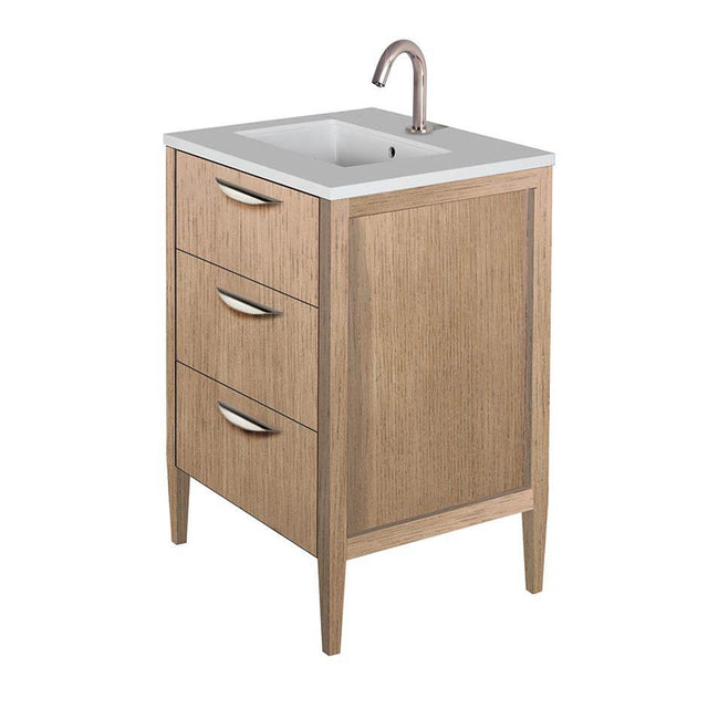 Lacava - Free-standing under-counter vanity with two drawers(pulls included), the top drawer has U-shaped notch for plumbing. - Gloss Ardesia