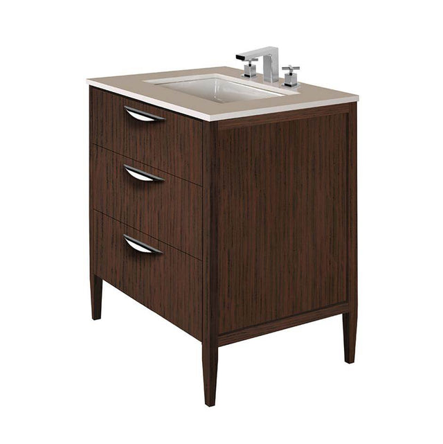 Lacava - Free-standing under-counter vanity with two drawers(pulls included), the top drawer has U-shaped notch for plumbing. - Gloss Ardesia