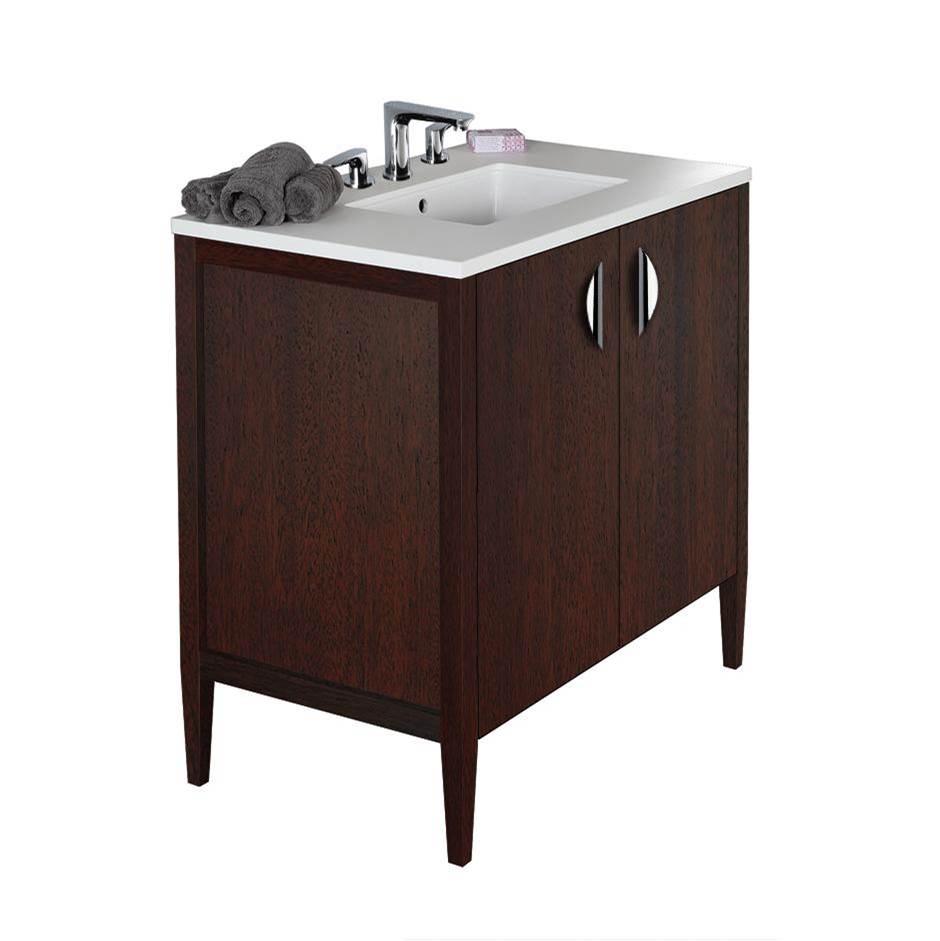 Lacava - Free-standing under-counter vanity with two doors(pulls included). - Gloss Taupe