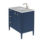 Lacava - Free-standing under-counter vanity with three drawers on the left an two doors on the right(pulls included). - Gloss Ardesia