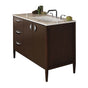 Lacava - Free-standing under-counter vanity with three drawers on the left an two doors on the right(pulls included). - Gloss Ardesia