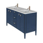 Lacava - Counter top for double  vanity LRS-F-60A with cut -outs for Bathroom Sink 5062UN. W: 60'', D: 21'', H: 3/4''. - Lava
