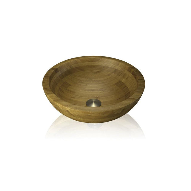 Lenova - Bamboo Round Bathroom Sink