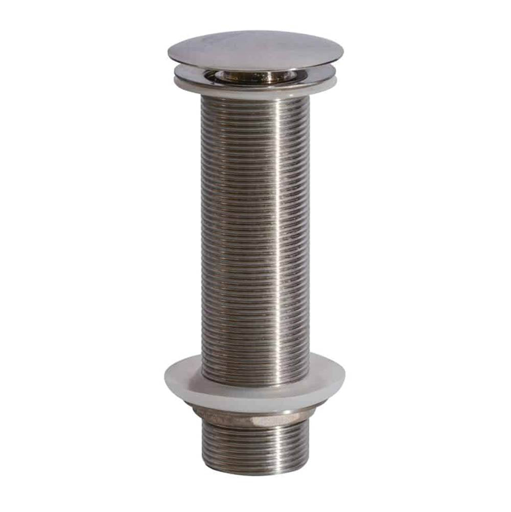 Lenova - 6'' Long Thread Mushroom Pop Up Drain in Brushed Nickel Finish - Brushed Nickel