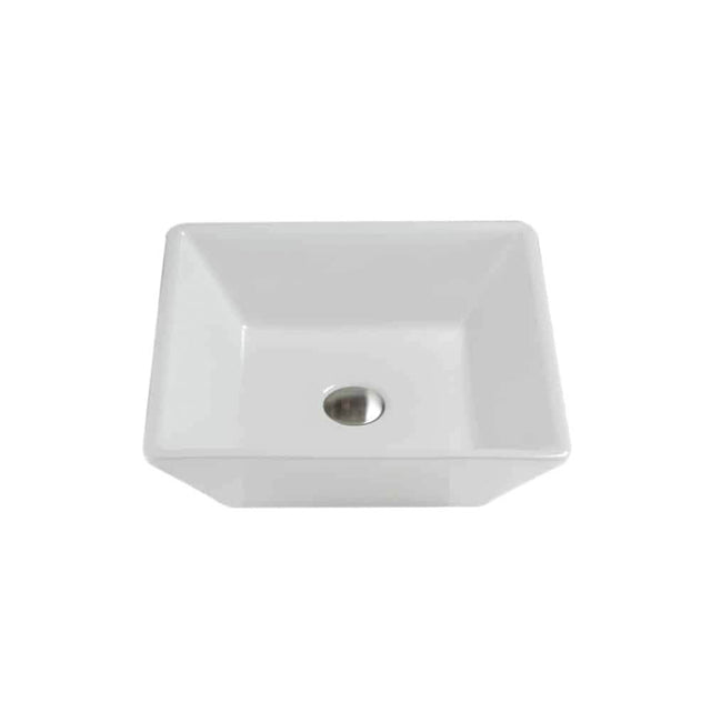 Lenova - Above Counter Single Bowl 16-3/8'' x 16-1/2'' x 4-3/8'' - White and Smooth