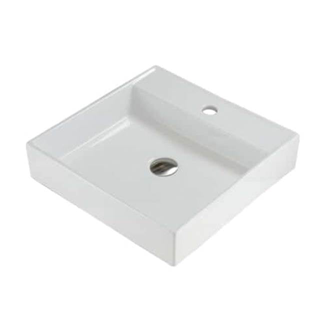 Lenova - Above Counter Single Bowl 17-1/2'' x 17-1/2'' x 4'' - White