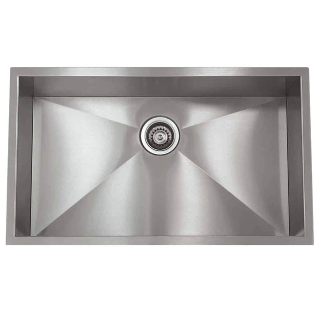 Lenova - Undermount Single Bowl 32'' x 19'' x 10'' - Brushed Satin