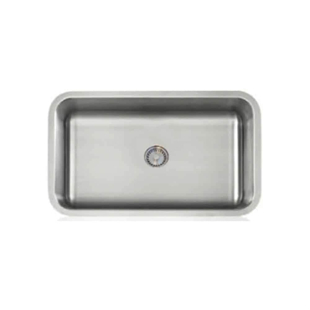 Lenova - Undermount Single Bowl 30-1/8'' x 17-7/8'' x 9'' - Brushed Satin