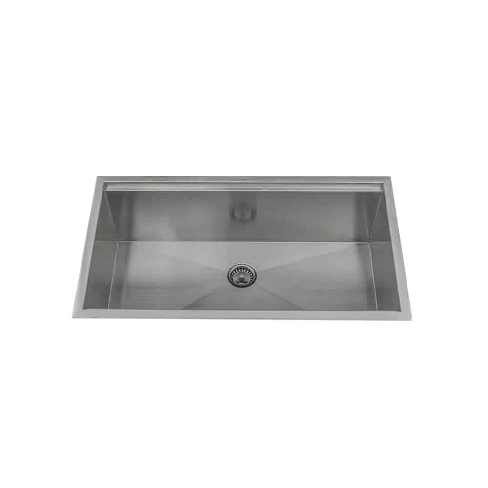 Lenova - Undermount Single Bowl Ledge Sink 33'' x 19'' x 10'' - Brushed Satin