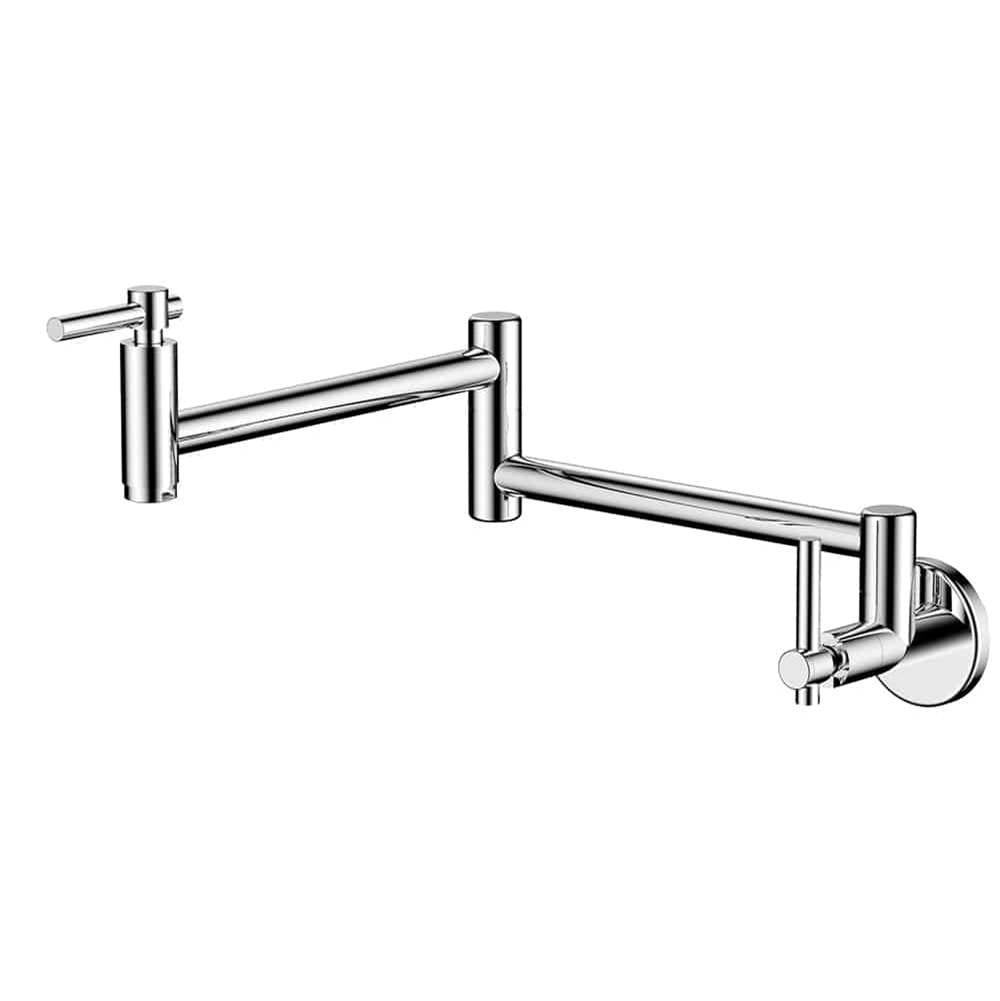 Lenova - Single Hole Faucet Ceramic Cartridge Wall Mount - Polished Chrome