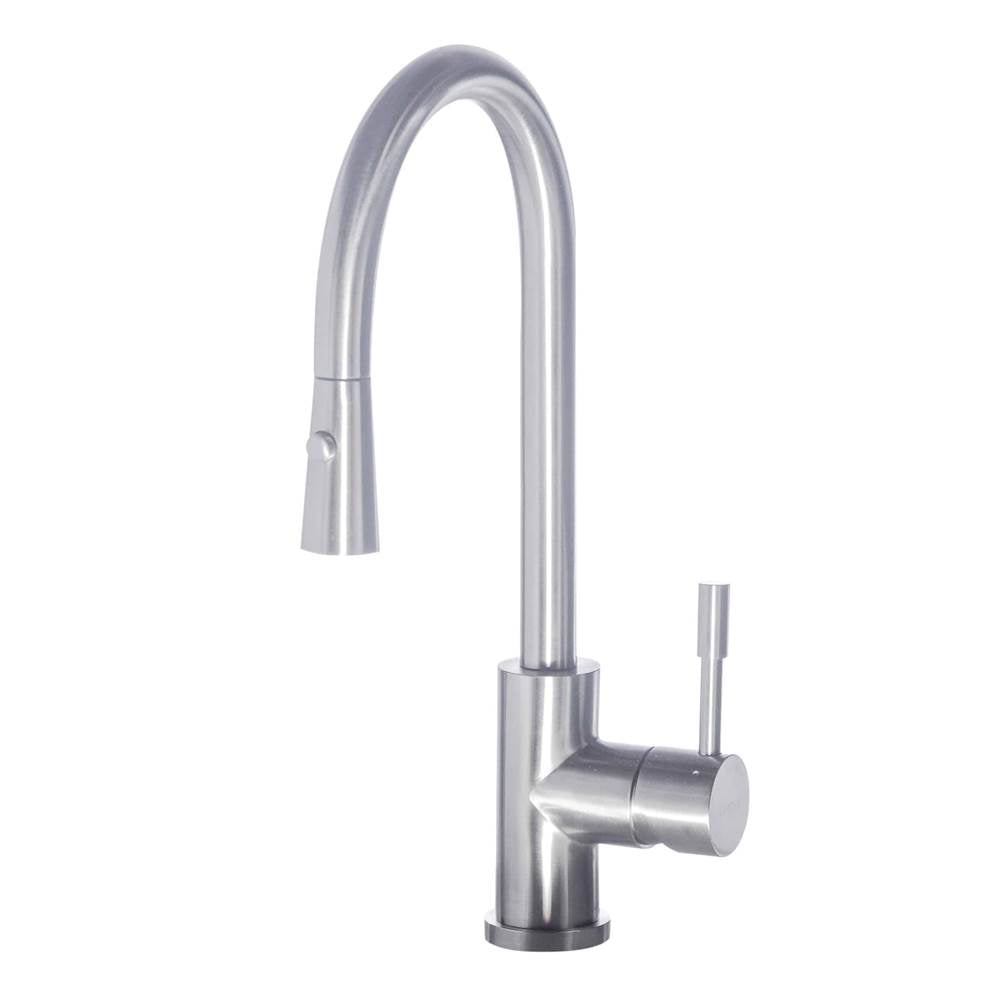 Lenova - Single Hole Faucet Ceramic Cartridge Two Function Spray Head - Brushed Stainless Steel
