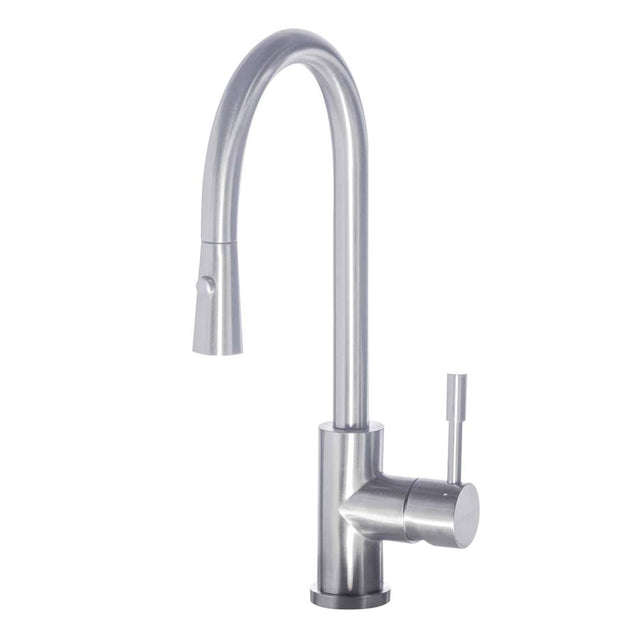 Lenova - Single Hole Faucet Ceramic Cartridge Two Function Spray Head - Brushed Stainless Steel