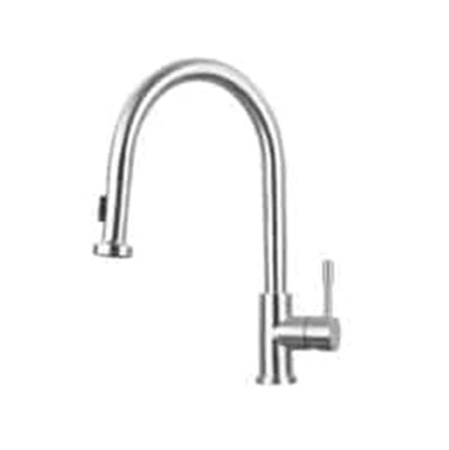 Lenova - Single Hole Faucet Ceramic Cartridge Two Function Spray Head - Satin Stainless Steel