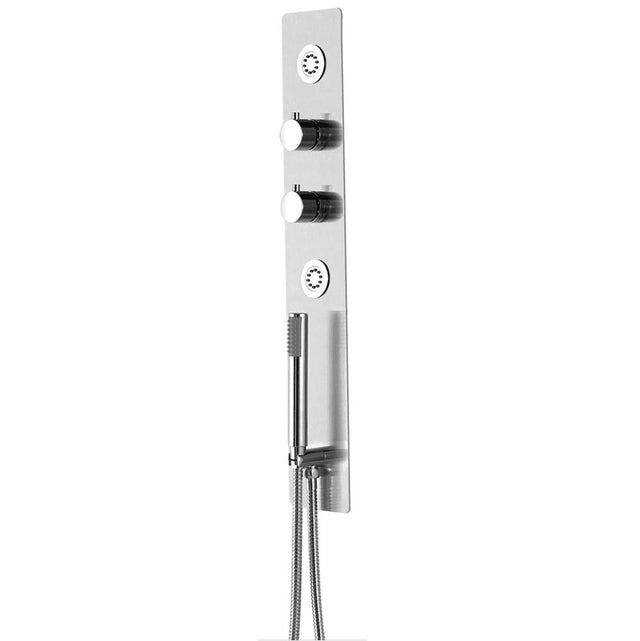 Lenova - 2 Adjustable Body Jets Hand Spray Round - Brushed Nickel