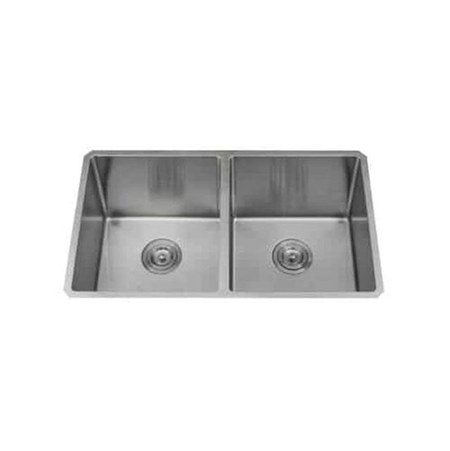 Lenova - Undermount Double Bowl 31'' x 18'' x 20'' - Brushed Satin