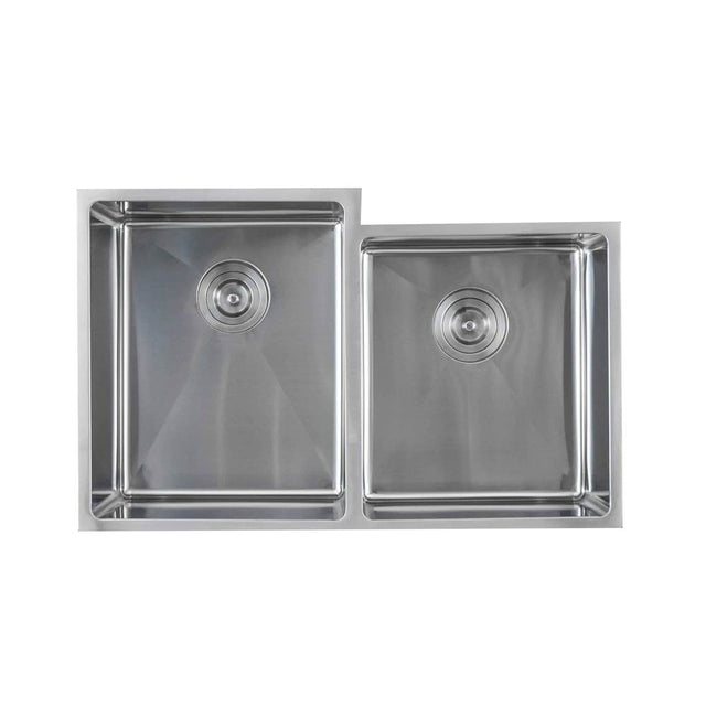 Lenova - Undermount Double Bowl 31'' x 19-1/2'' x 10'' - Brushed Satin