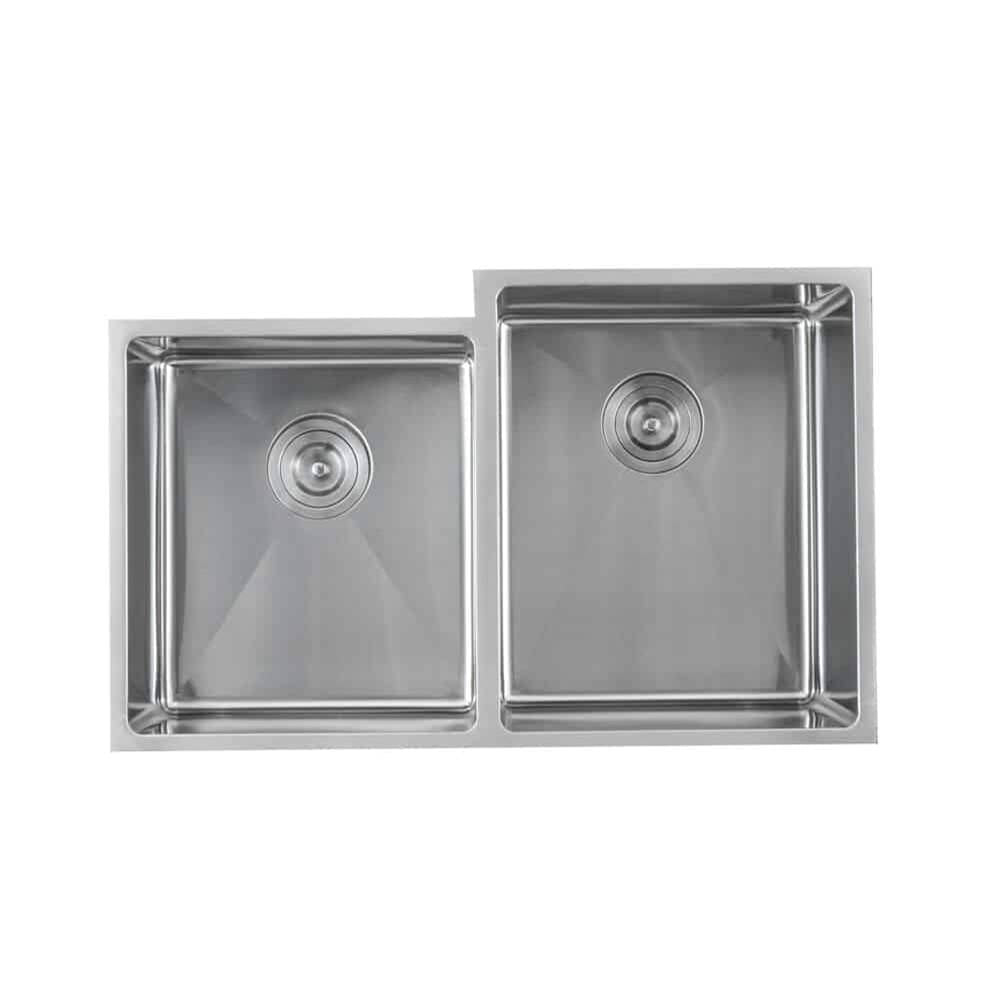 Lenova - Undermount Double Bowl 31'' x 19-1/2'' x 10'' - Brushed Satin