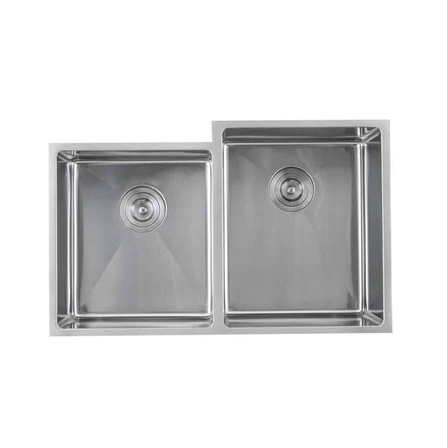 Lenova - Undermount Double Bowl 31'' x 19-1/2'' x 10'' - Brushed Satin