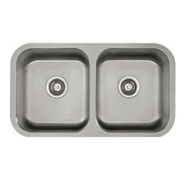 Lenova - Equal Double Bowl Undermount - Brushed Satin