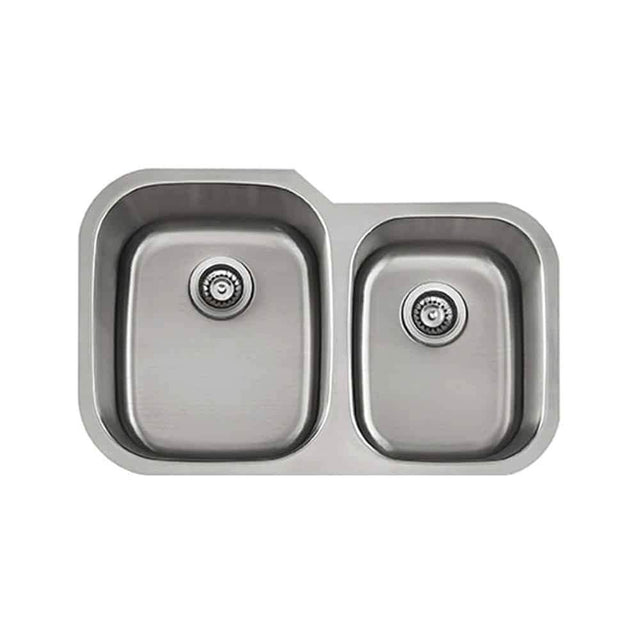 Lenova - Undermount Double Bowl 32'' x 21'' x 9/8'' - Brushed Satin