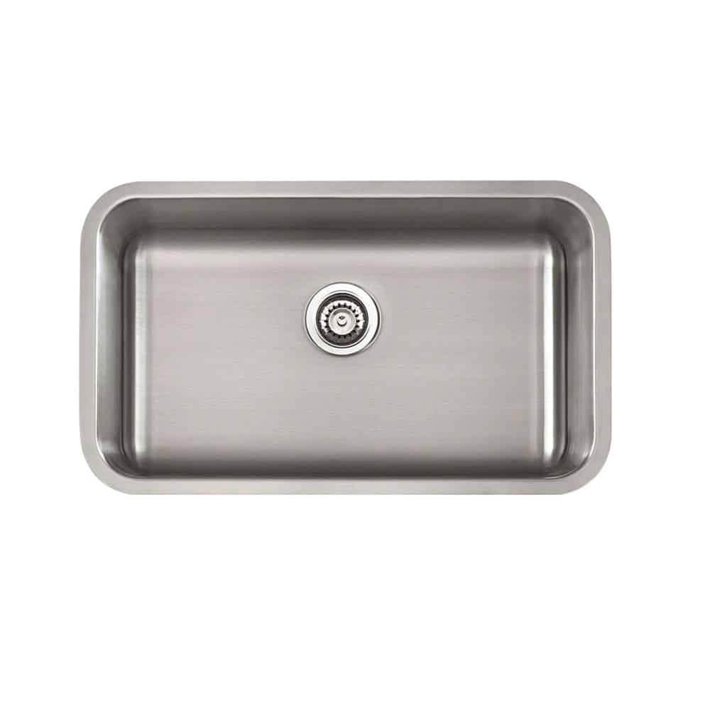 Lenova - Undermount Single Bowl 30'' x 18'' x 9'' - Brushed Satin
