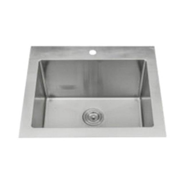 Lenova - Topmount Single Bowl 25'' x 22'' x 12'' - Brushed Satin