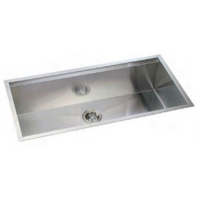 Lenova - Single BowlLedge Sink - Brushed Satin