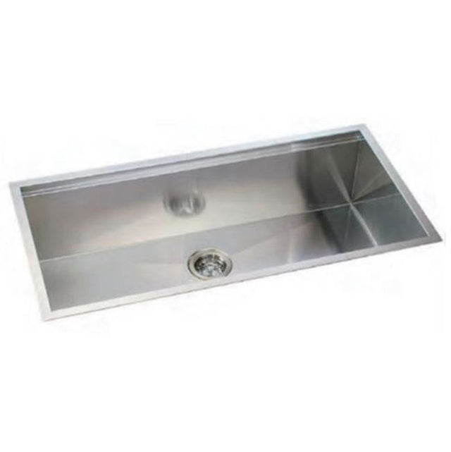 Lenova - Single BowlLedge Sink - Brushed Satin