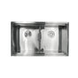 Lenova - Undermount Double Bowl 32'' x 19'' x 10'' - Brushed Satin