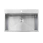 Lenova - Top Mount Single Bowl 33'' x 22'' x 10'' - Brushed Satin