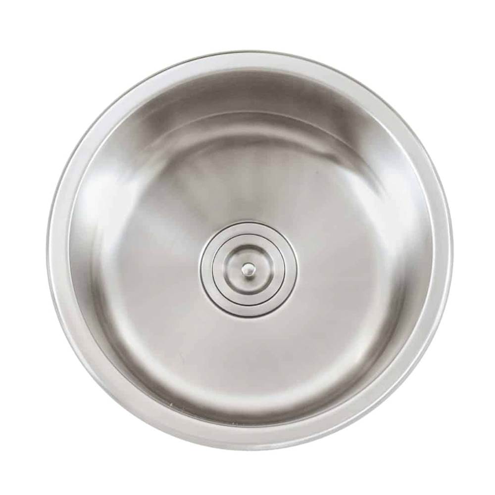 Lenova - Undermount Single Bowl Dia: 18'' - Brushed Satin